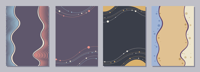Wall Mural - set of flyers, posters, banners, placards, brochure design templates a6 size. graphic design templat