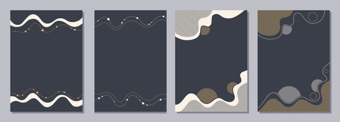 Wall Mural - set of flyers, posters, banners, placards, brochure design templates a6 size. graphic design templat