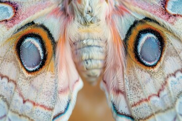Aufkleber - Close-up view of a colorful butterfly wing showcasing intricate patterns and textures in natural light