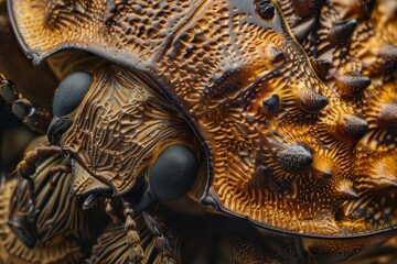 Poster - Close-up of a marine creature showcasing intricate patterns and textures on its surface, likely found on the ocean floor in a vibrant underwater ecosystem