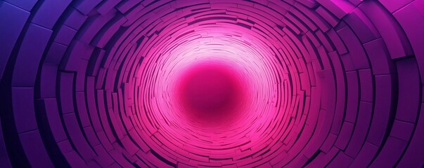Poster - Vibrant abstract design featuring concentric circles with a glowing pink center, perfect for modern backgrounds and artistic projects.