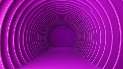 Poster - A futuristic purple tunnel with smooth contours, creating an immersive and vibrant atmosphere for digital and artistic projects.