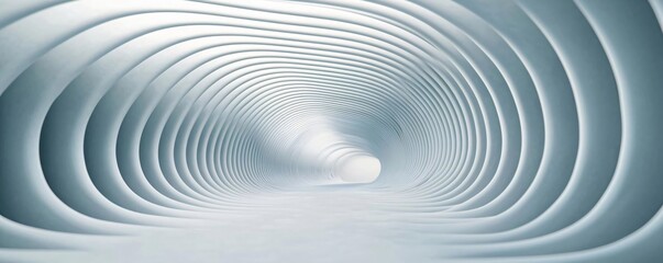 Poster - A serene abstract tunnel with smooth curves and a soft light, evoking feelings of depth and tranquility, perfect for artistic projects.