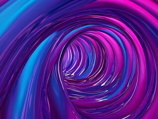 Poster - A vibrant, swirling tunnel of purple and blue, creating a mesmerizing depth perfect for artistic and abstract projects.