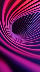 Poster - A vibrant abstract image showcasing wavy lines in shades of pink and purple, creating a mesmerizing depth and texture.