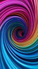 Poster - A vibrant swirl of colors, blending shades of pink, blue, and gold. Perfect for background designs and artistic projects.