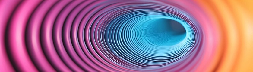 Poster - Abstract spiral waves in vibrant colors create a mesmerizing visual effect, evoking depth and movement in a stunning design.