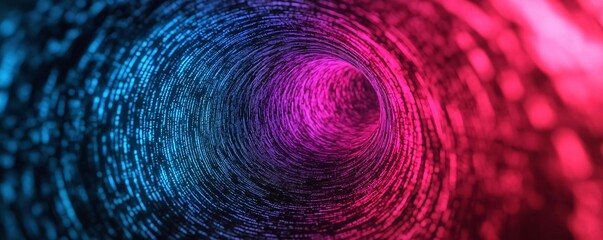 Poster - Colorful abstract swirl design featuring vibrant blue and pink hues, perfect for modern backgrounds and creative projects.