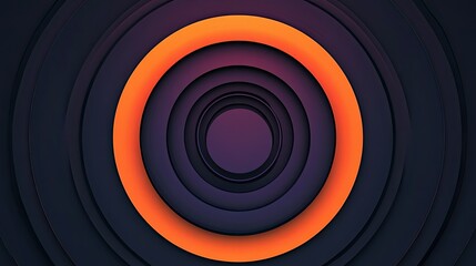 Leinwandbilder - Circular abstract design with overlapping concentric rings, plenty of room for text in the top half.