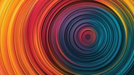 Leinwandbilder - Circular abstract design with overlapping concentric rings, plenty of room for text in the top half.