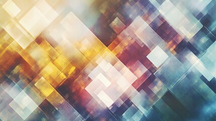 Leinwandbilder - Modern abstract pattern with random geometric shapes, room for copy in the soft, blurred areas.