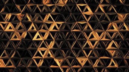 Leinwandbilder - Symmetrical pattern of repeating triangles and diamonds, with copy space in the surrounding areas.