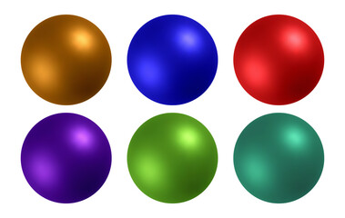 Poster - colorful 3d spheres isolated on white