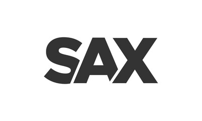 Poster - SAX logo design template with strong and modern bold text. Initial based vector logotype featuring simple and minimal typography. Trendy company identity.