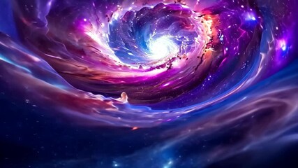Wall Mural - galaxy forming with swirling colors and stars