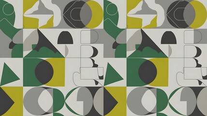 Poster - Neutral color geometric abstract pattern wallpaper concept design, Modern trendy abstract pattern, Geometric Abstract Pattern Wallpaper with Dynamic pastel Color