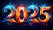 © Galeno - written fire ice new year banner