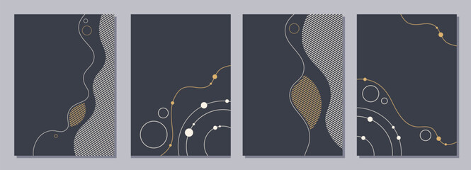 Wall Mural - set of flyers, posters, banners, placards, brochure design templates a6 size. graphic design templat