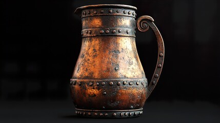 Sticker - Antique Copper Pitcher: A Timeless Design