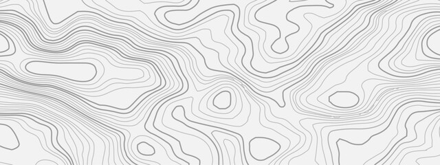 Poster - Abstract topography circle with contour map waves paper topo relief line map mountain background. Curved line topo seamless topography ornament design. Vector background.