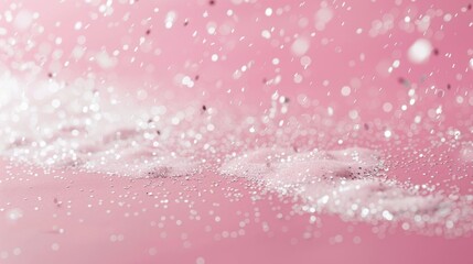 Poster - A pink background with a lot of glitter on it