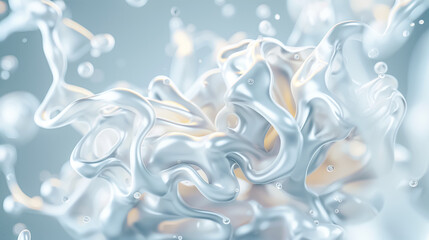 Poster - This background features swirling fluid shapes in translucent hues, creating a calming and ethereal atmosphere. The soft textures suggest gentle movement and light