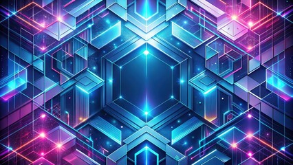 Wall Mural - Futuristic shape abstract background with geometric elements , futuristic, shape, abstract, background, geometric