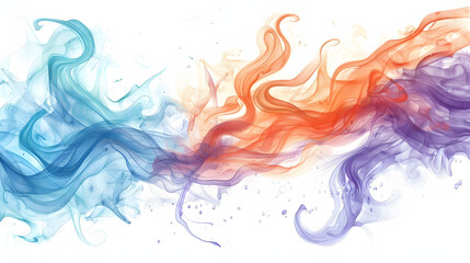 Wall Mural - AirWind fantasy element Watercolor