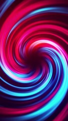 Poster - Dynamic animated colorful vortex, seamless loop. Motion. Top view of bright tornado with glowing curving stripes.