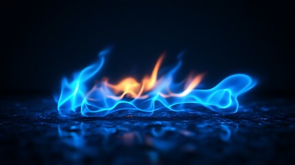 Wall Mural - Abstract Blue Flames