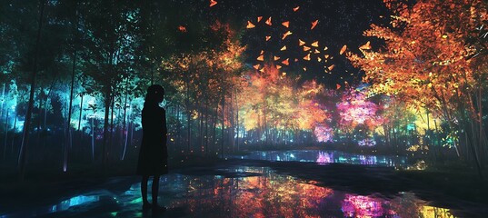 Poster - A holographic art gallery where visitors can walk through virtual paintings