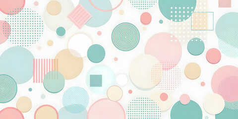 Poster - pastel circles abstract background