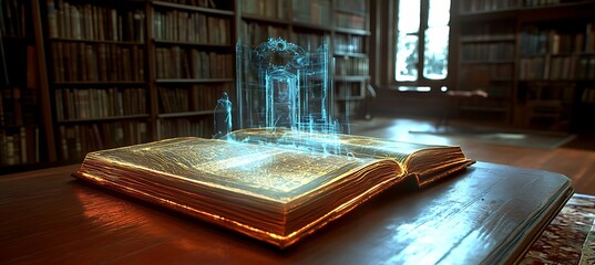 Poster - A holographic book that comes to life with animated stories and interactive elements