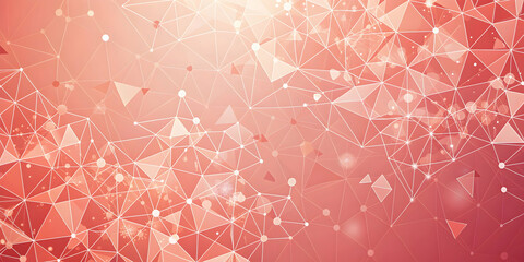Poster - Abstract Red Geometric Network: A mesmerizing abstract background featuring a vibrant red color palette and intricate geometric shapes, connected by a delicate network of lines.