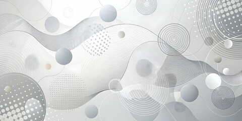 Poster - Abstract Grey Wave Background 
