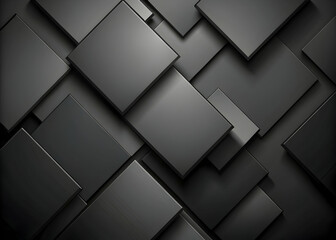 Poster - abstract dark grey blocks background