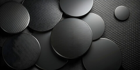 Poster - dark circles abstract background