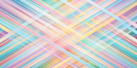 Poster - pastel rainbow lines abstract background