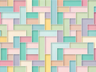 Poster - pastel geometric pattern: a vibrant, abstract design with a playful and modern aesthetic. this seaml