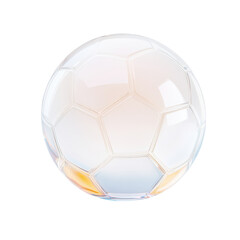 A soccer ball with a white and yellow design