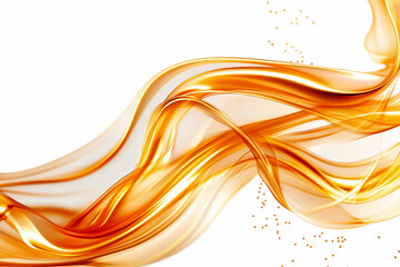 Poster - This wallpaper features graceful golden waves that undulate smoothly across a white background, adding a touch of elegance and warmth to any space. The design is perfect for backgrounds