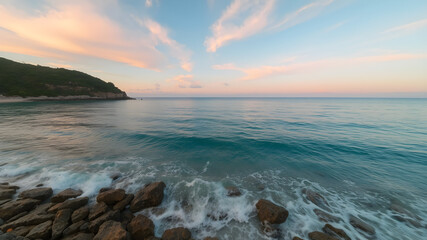 Wall Mural - Serene Sunrise Over Calm Waters