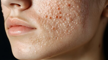 Stage 2 of acne healing  Reduced inflammation with visible peeling and the start of cell regeneration Pores are beginning to unclog, and redness is fading