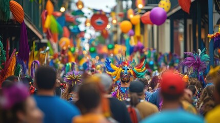 Vibrant Carnival Celebration in the Streets