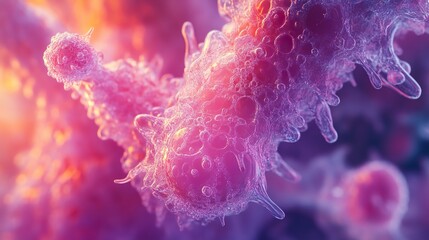 Wall Mural - microscopic cell structure: a close-up look at the building blocks of life