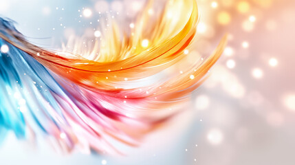 Poster - A stunning blend of flowing colors creates a lively abstract background. The soft bokeh effect adds depth, making it perfect for digital displays or artistic projects