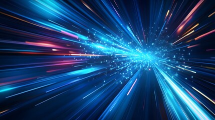 Wall Mural - vector abstract, science, futuristic, energy technology concept. digital image of light rays, stripe