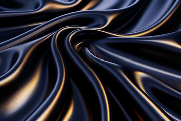 Poster - This composition features rich, dark fabric with a smooth texture that creates a luxurious look. The shimmering surface enhances the aesthetic appeal, making it perfect for wallpaper