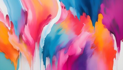 vibrant watercolor paint stains dripping in an abstract artistic display