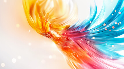 Poster - A burst of vibrant colors merges seamlessly, creating a captivating abstract design that brings warmth and energy to any wallpaper or background setting
